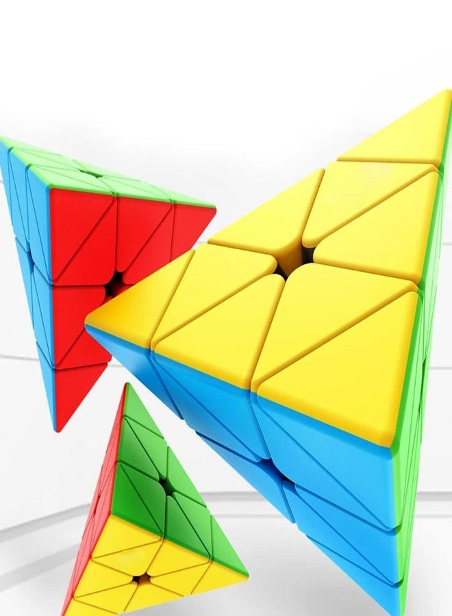 مكعب السرعة الهرمي 3×3، لعبة ألغاز ذهنية، مكعب سحري مثلث 3×3×3، لعبة ألغاز ذهنية، لعبة مكعبات بدون ملصقات، ألوان زاهية - Image 3